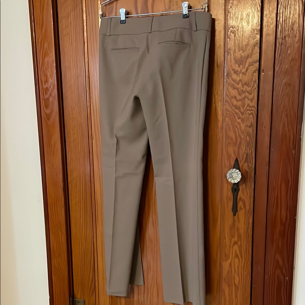 LOFT Tan Trousers Slim Fit Structured